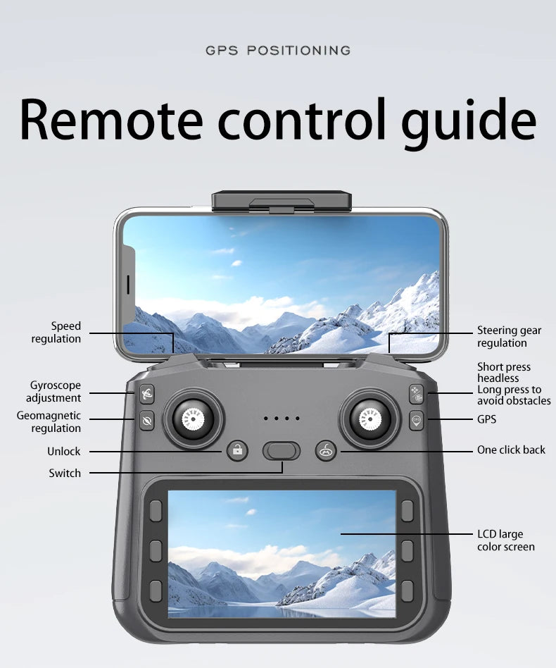 New L600-1 GPS Drone Professional 8K Camera Aerial FPV Brushless Avoiding Obstacle with Large Screen Remote Control Folding Dron