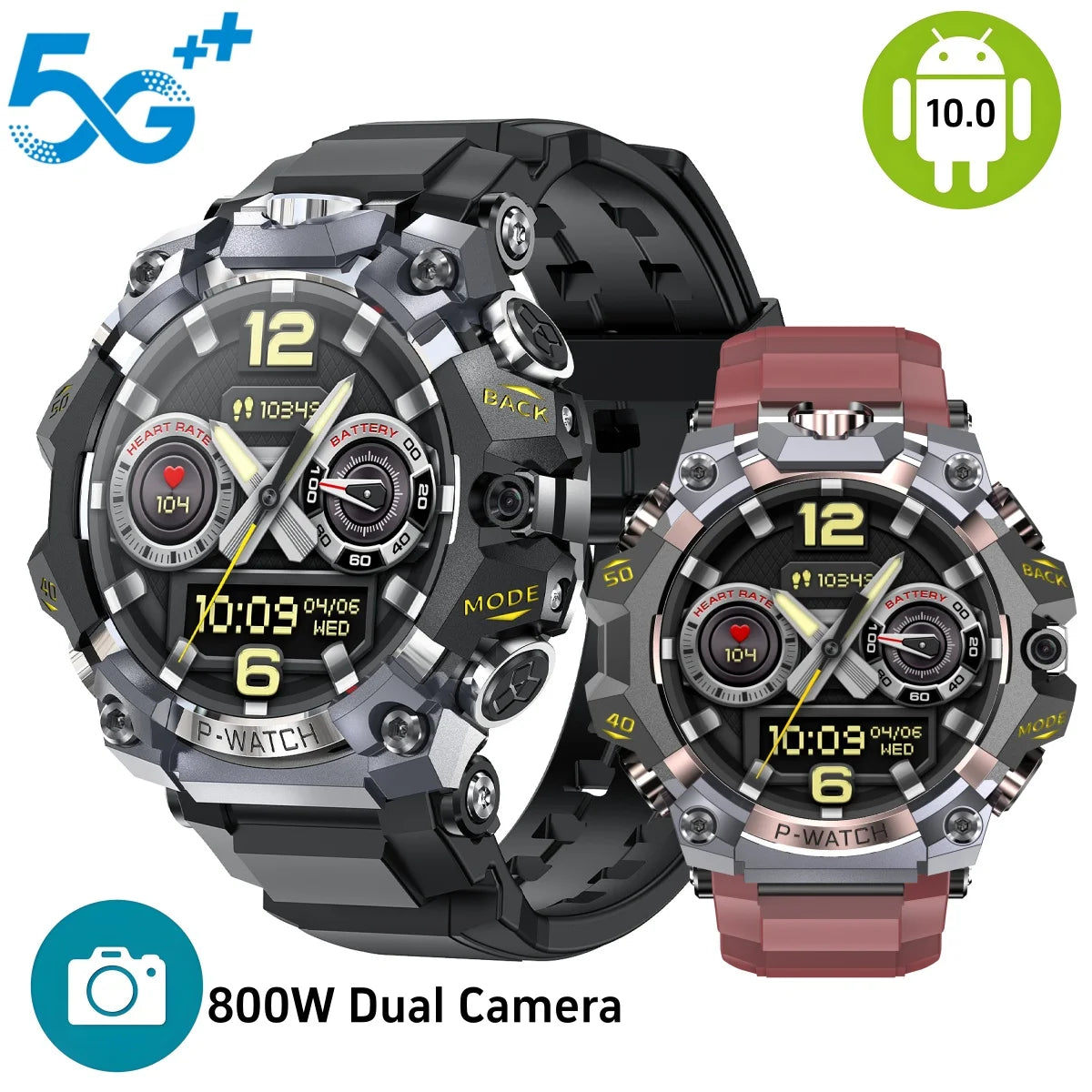 Q668 Smartwatch Android 10.0 Smart Watches With 1.95 inch Amoled Larger Screen insert 4g/5g Sim Card GPS WIFI IP68 Waterproof