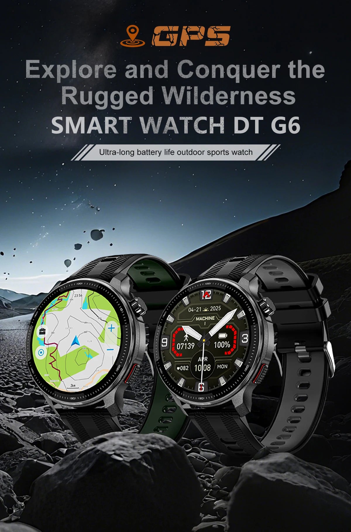 2026NEW GPS Offline Maps Sport Smart Watch Men 4GB Memory Music Video Player AMOLED 3D Menu Style Swim Waterproof Smart Bracelet