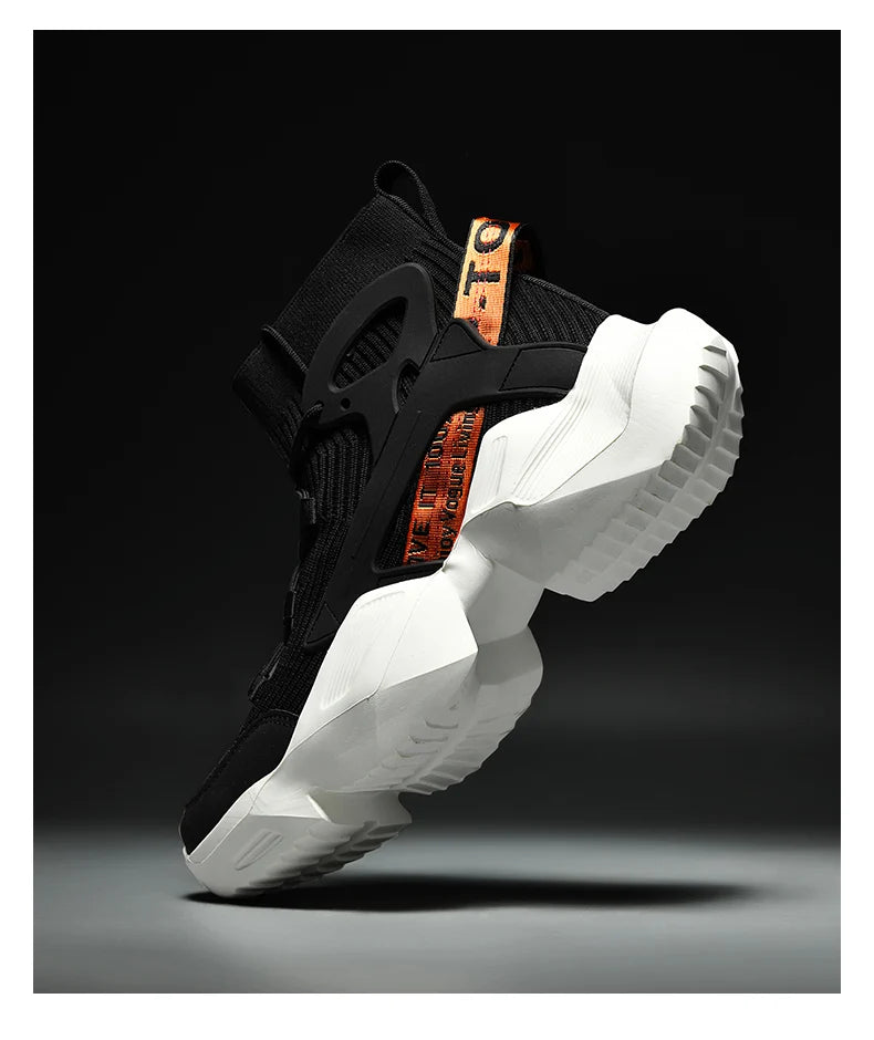 Running Shoes Casual High Top Men Sports Tenis Ankle Boots Breathable Lightweight Men Comfortable Athletic Nonskid Sock Sneakers