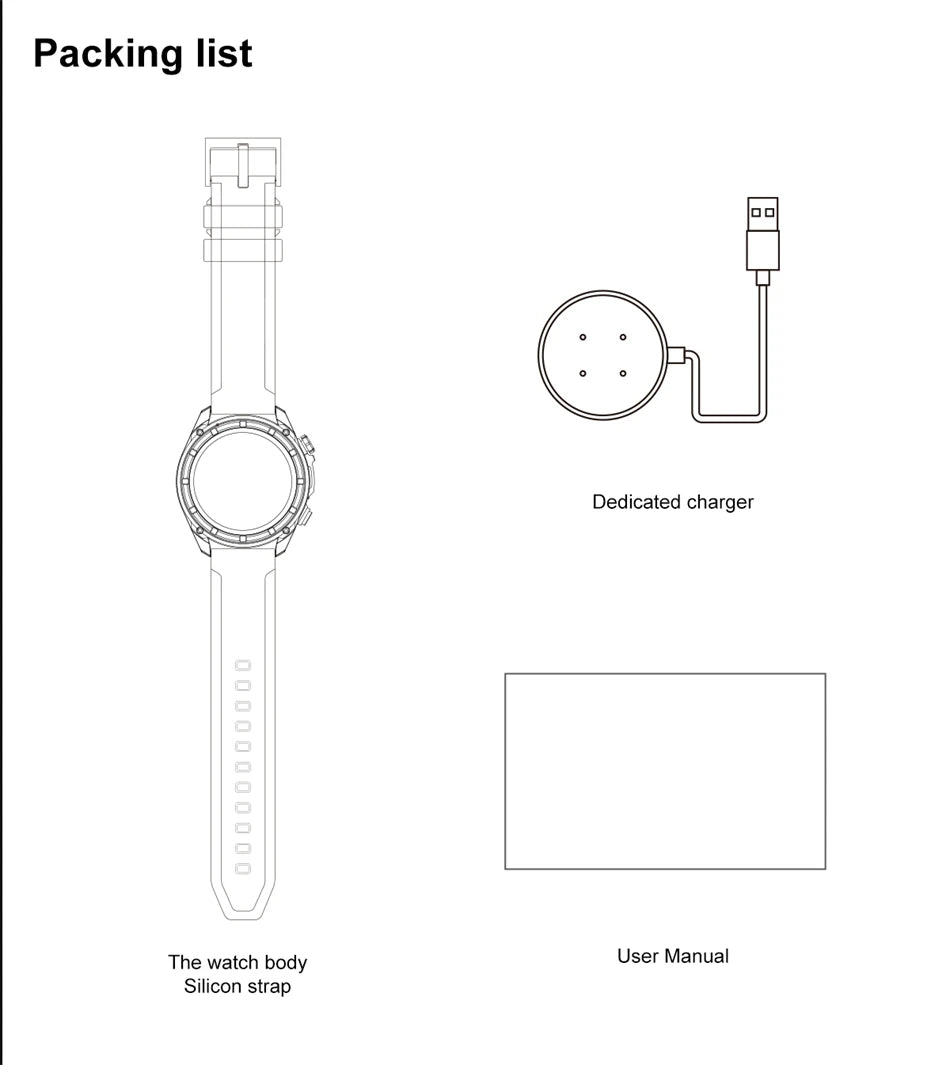 2026 Newly upgraded GPS Military Sports Smart Watch 860mAh 1.43-inch AMOLED Compass Altimeter Call 5ATM Waterproof Sports Watch