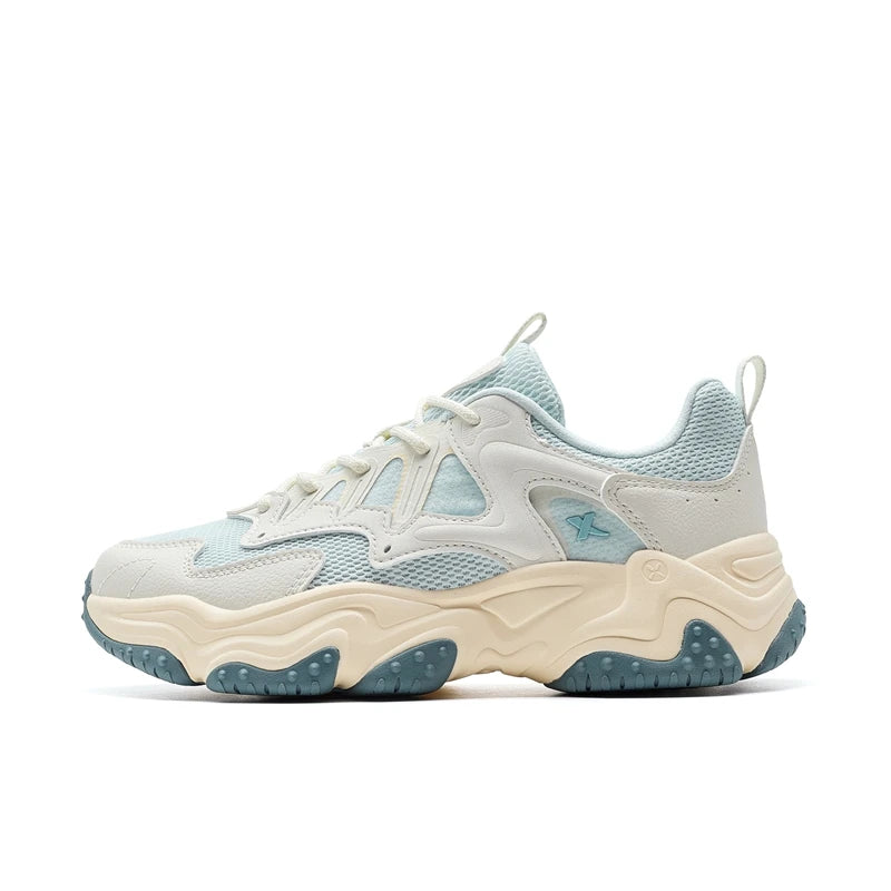Xtep Youmu Women's Casual Shoes 2025 Summer Lightweight Breathable Thick-soled All-matched Retro Leisure Shoes 875218320009