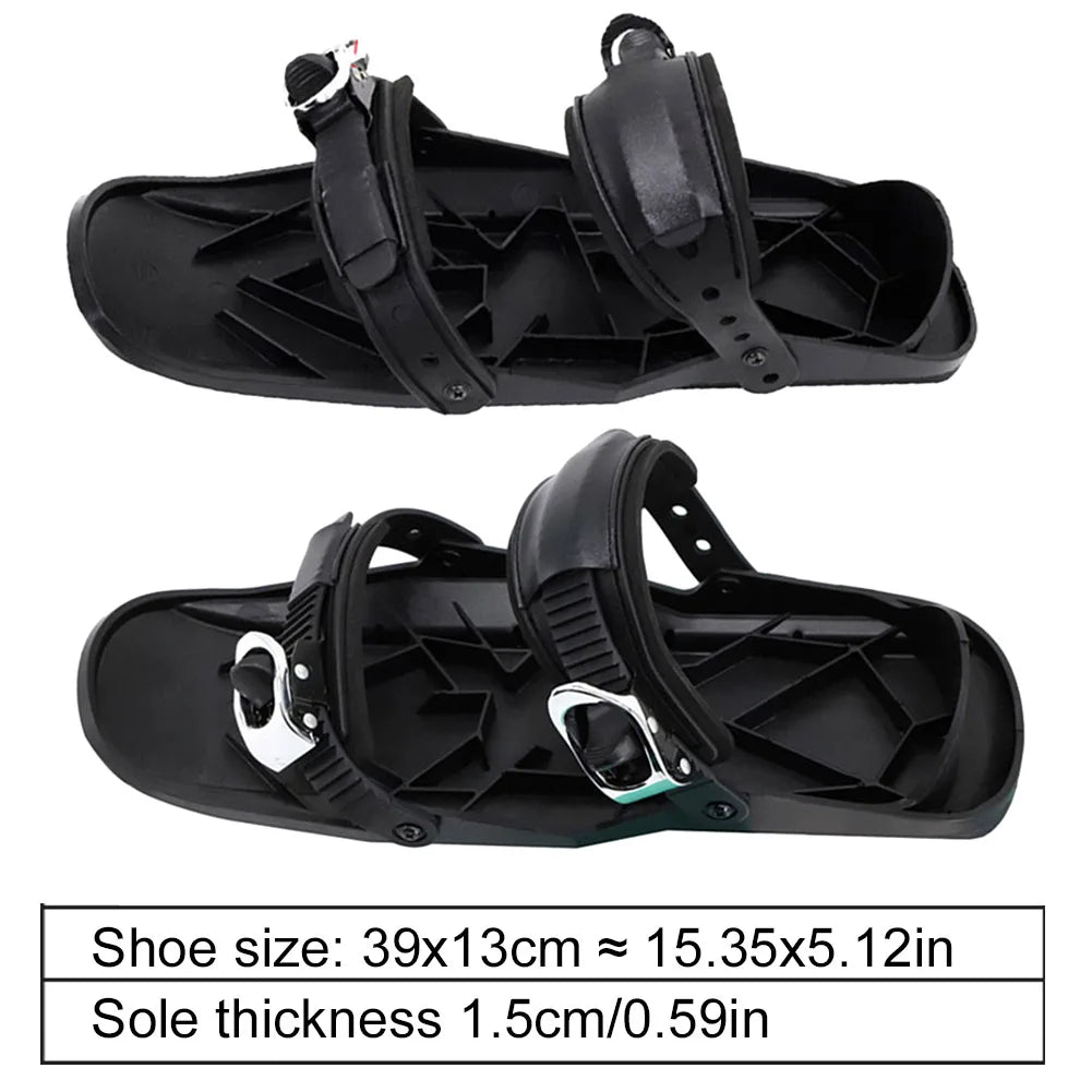 Mini Short Ski Skates Snowboard Boots Skiboards Adjuatable Short Snow Skateboard for Winter Outdoor Sports