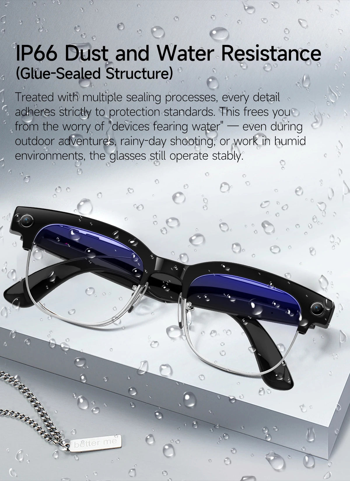 New 800W Smart Glasses 4K HD Camera 4GB Memory BT Call Voice Assistant Translate Touch Control Music Player sunglasses Men Women