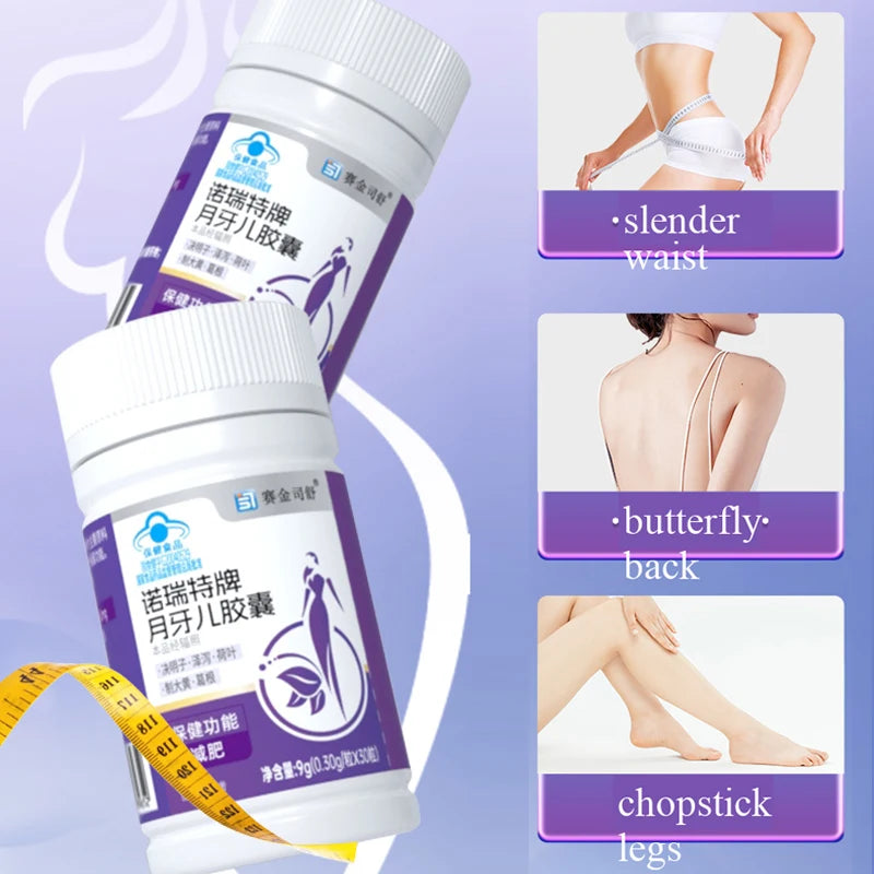 100% Herbal Natural Cassia Seed & Alisma Pills, Detox Slim, Metabolism Booster, Burn Fat,  Vegan & NO SIDE EFFECT