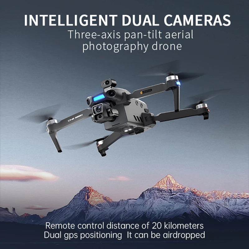 S880 Max Fishing GPS Drone 8K Dual Camera 5G Wifi FPV 3-Axis Gimbal Professional Obstacle Avoidance Quadcopter Airdrop RC Dron