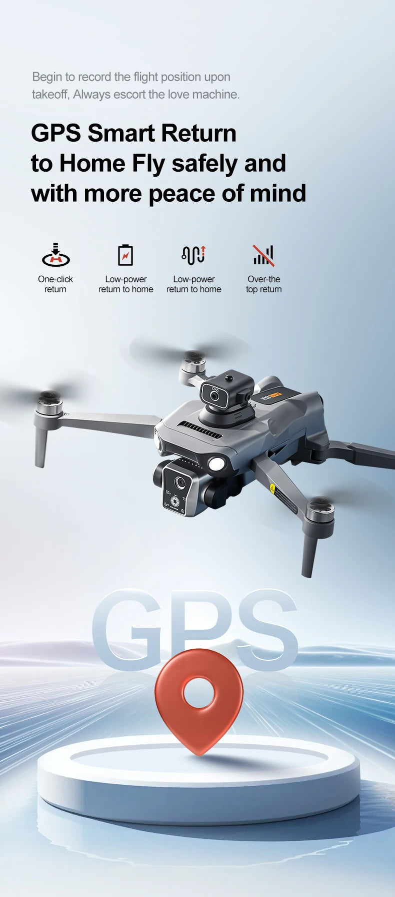 K19 MAX drone GPS return and screen aerial photography aircraft brushless airdrop remote control aircraft quadcopter toy