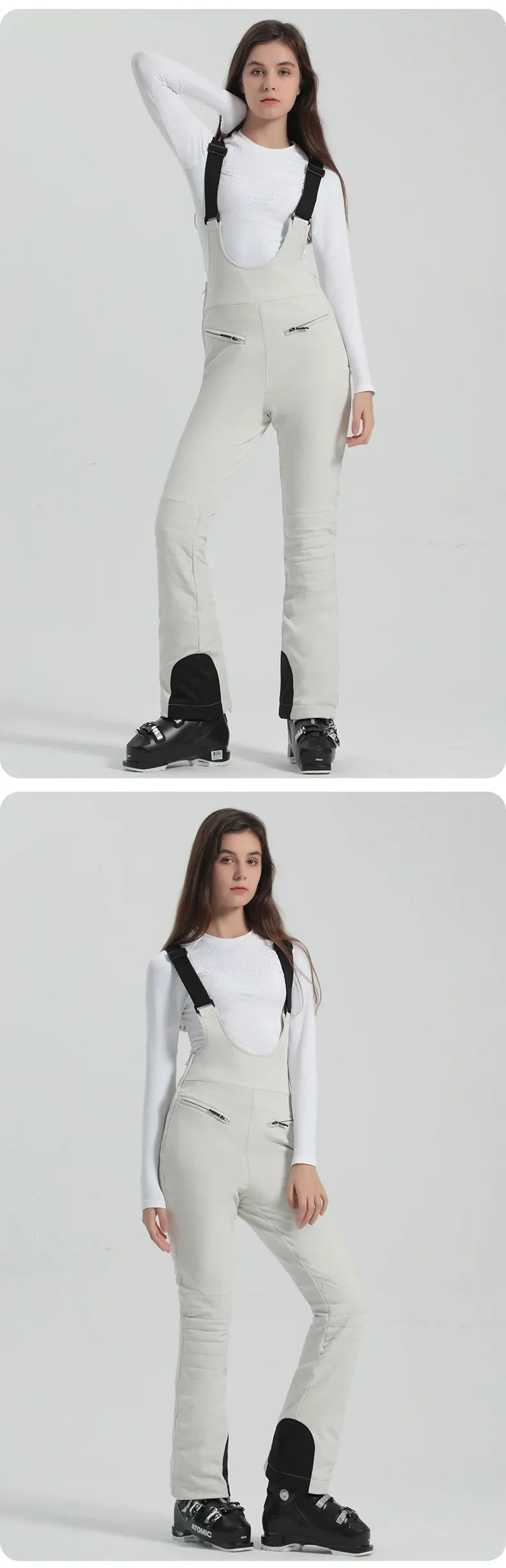 Winter New Skiing Pants 2025 Female Slim Snow Trousers Women Sport Windproof Ski Overalls Outdoor Mountain Snowboard Jumpsuits