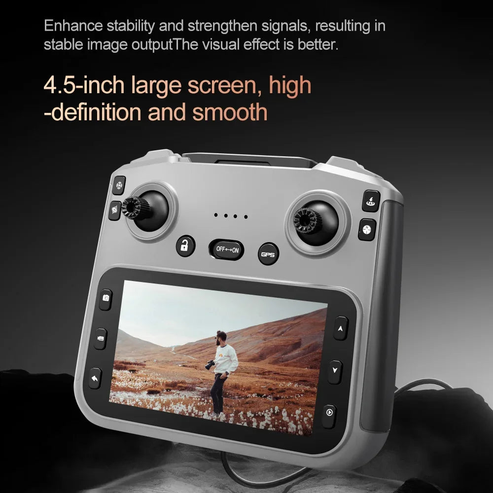 Original V198MAX GPS Return Drone 5G 8K HD Dual Camera Dron Remote With Screen Laser Obstacle Avoidance Drone RC Toys Gifts FPV
