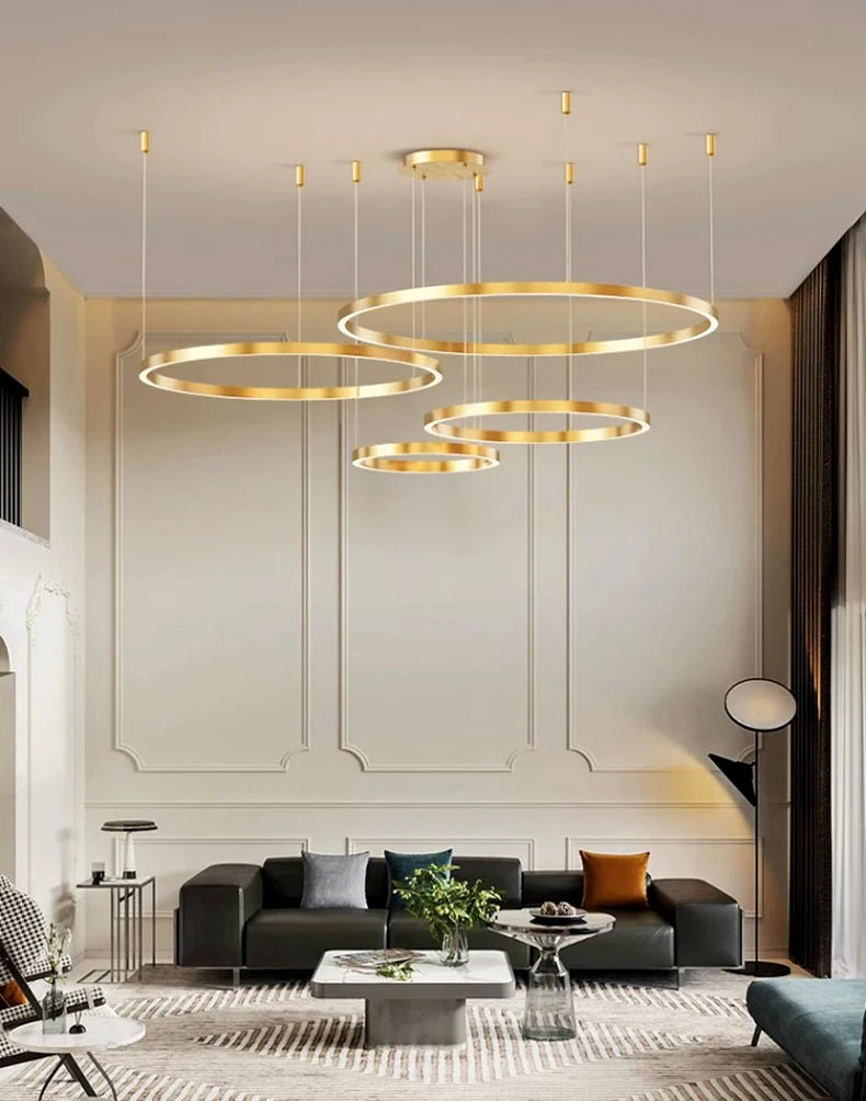 Modern home decor ring led lights pendant light lamps for living room Chandeliers for dining room hanging light indoor lighting