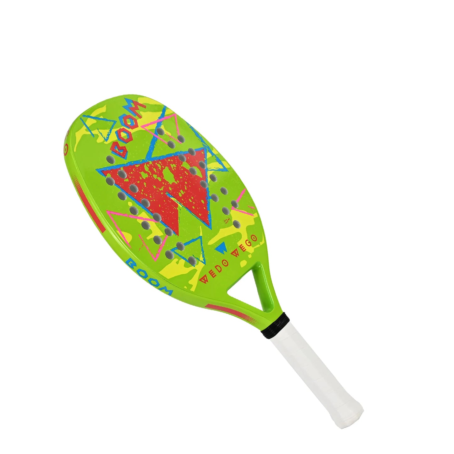 Pro-Grade Beach Tennis Racket - Carbon Fiber Material, Precision Drilled Holes & Frosted Rough Surface