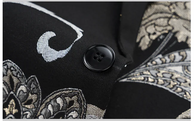 New Men Fashion Trend Wedding Party Jacquard Suit Jacket Single-breasted Slim Blazer Singer Host Stage Performance Dress Coats