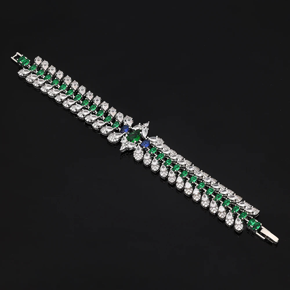 Women's necklace set cubic zirconia bridal jewelry Dubai wedding engagement party holiday jewelry accessories