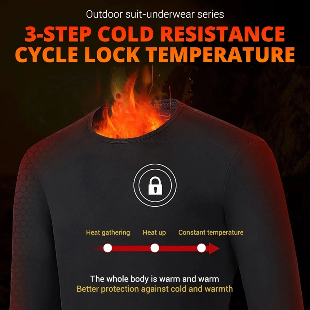 52 Areas New Heated Underwear Winter Thermal Underwear Women Men Heating Jacket Winter Accessories USB Electric Heating Clothes