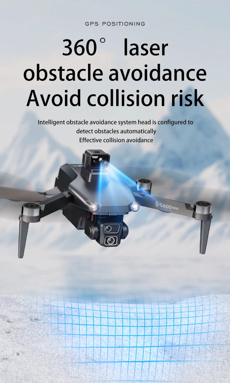 New L600-1 GPS Drone Professional 8K Camera Aerial FPV Brushless Avoiding Obstacle with Large Screen Remote Control Folding Dron