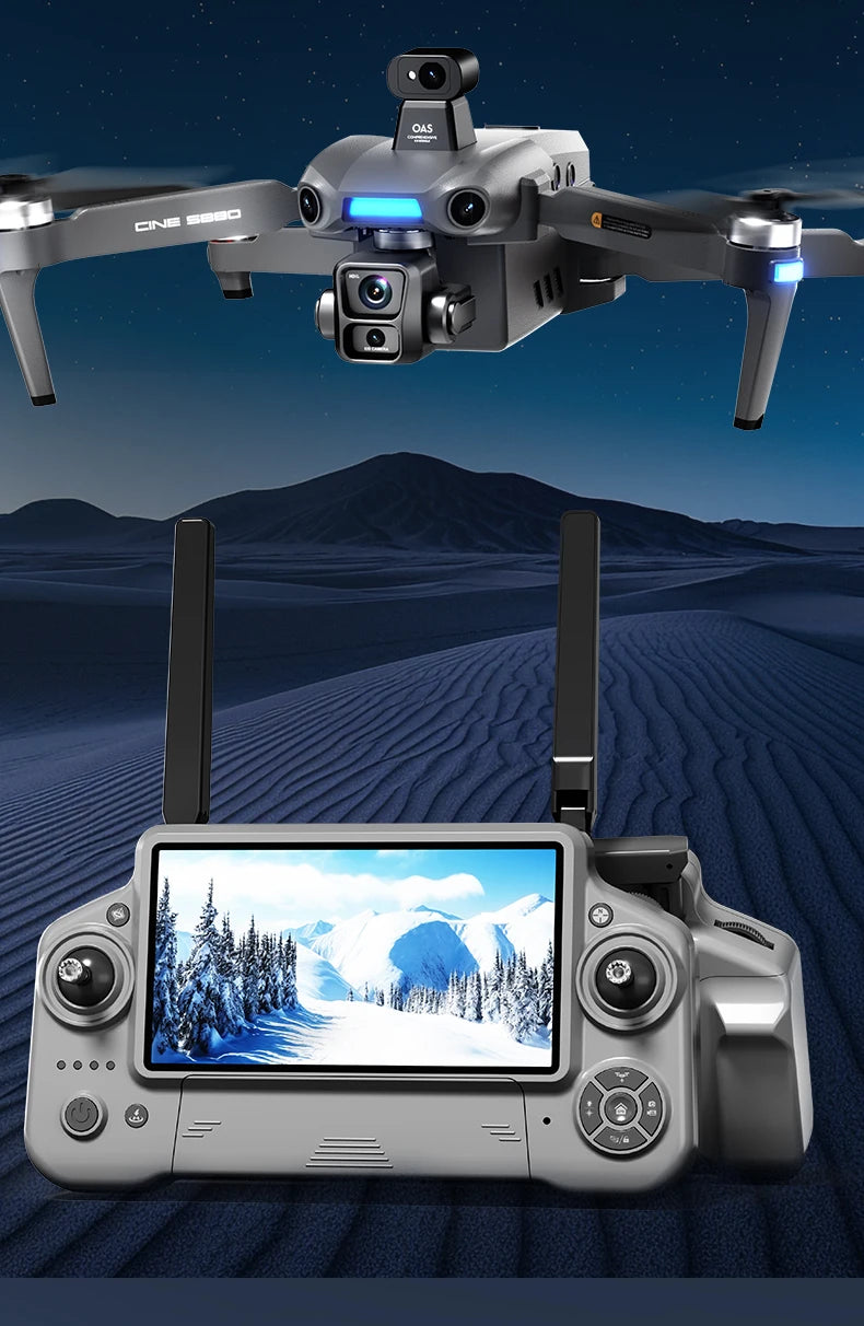 S880 Max Fishing GPS Drone 8K Dual Camera 5G Wifi FPV 3-Axis Gimbal Professional Obstacle Avoidance Quadcopter Airdrop RC Dron