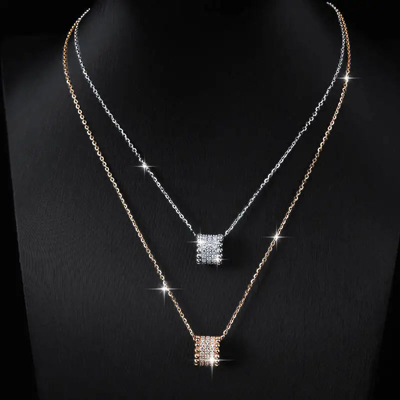 SG D VVS1 Moissanite Necklace 925 Sterling Silver Waist Pendant Necklace For Women Collarbone Chain Luxury Jewelry Gift