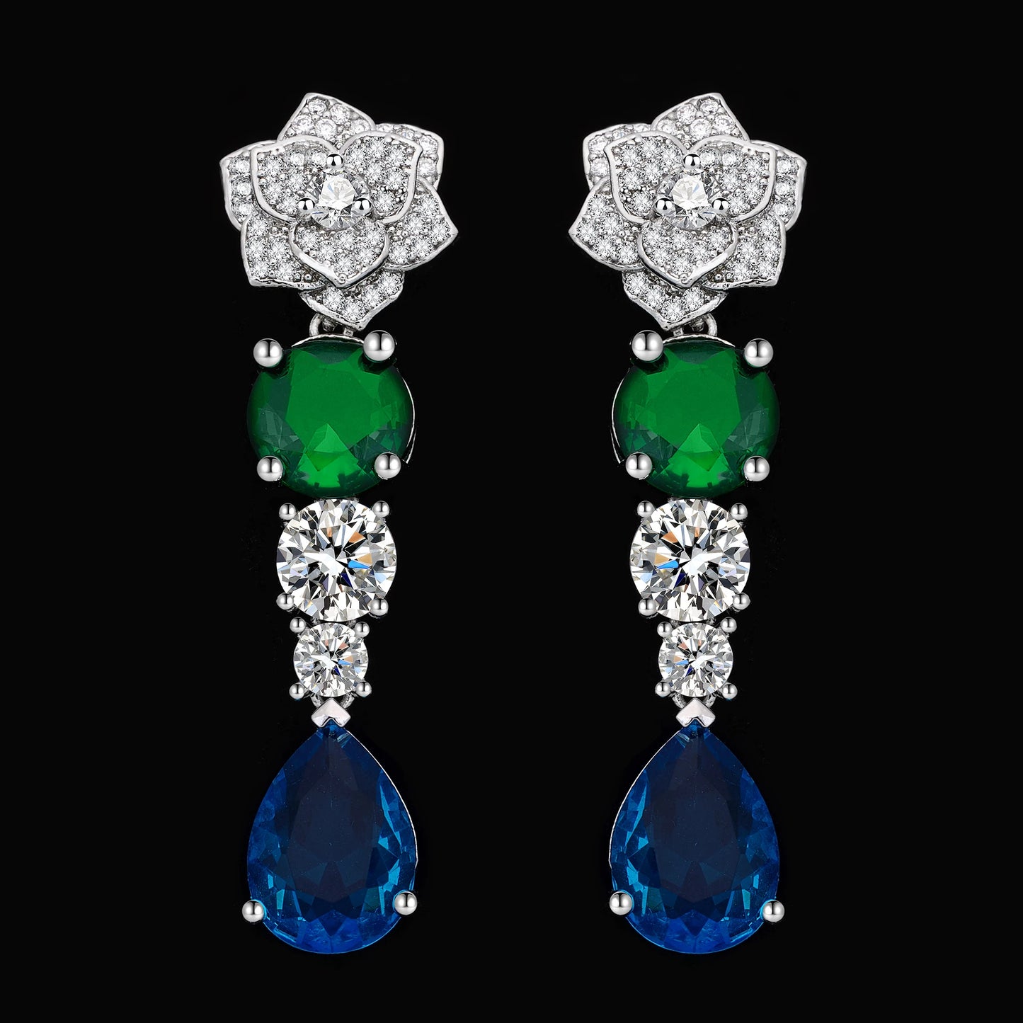 2024 New Cube Zirconia 2-piece Bridal Wedding Jewelry Set Dubai Saudi Arabia Nigeria Crystal Wedding Jewelry Set Party Banquet E