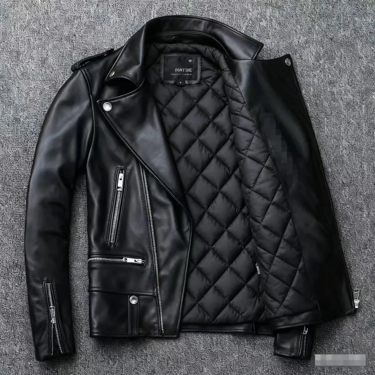 2026 Men's Lapel Oblique Zipper PU Locomotive Leather Jacket, Autumn, New Casual Versatile Slim Fit, Leather Jacket