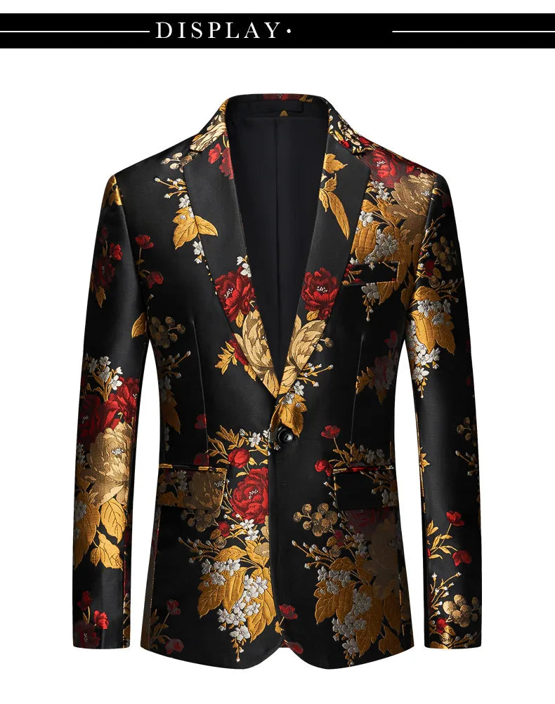 Fashion Brand Men Business Tuxedo Suit 2 Piece Mens Wedding Prom Party Luxury Dress Jacquard Blazer and Pants