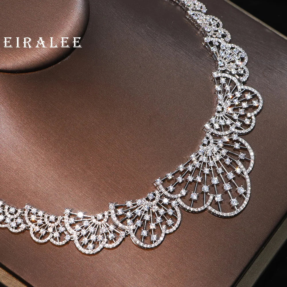 EIRALEE Luxury Crystal Jewelry Set Cubic Zirconia for Women Wedding Engagement Party Accessory Suitable for Dudai Africa Middle