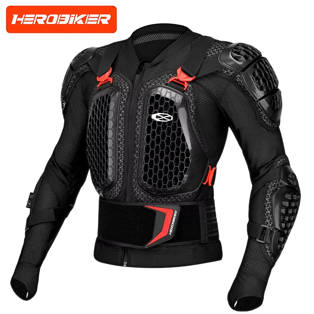 New Motocross Armor Jacket Off-Road Motorcycle Protection Gear Anti Crash Chest Back Padding Motorbike Jacket Pants CE Certified