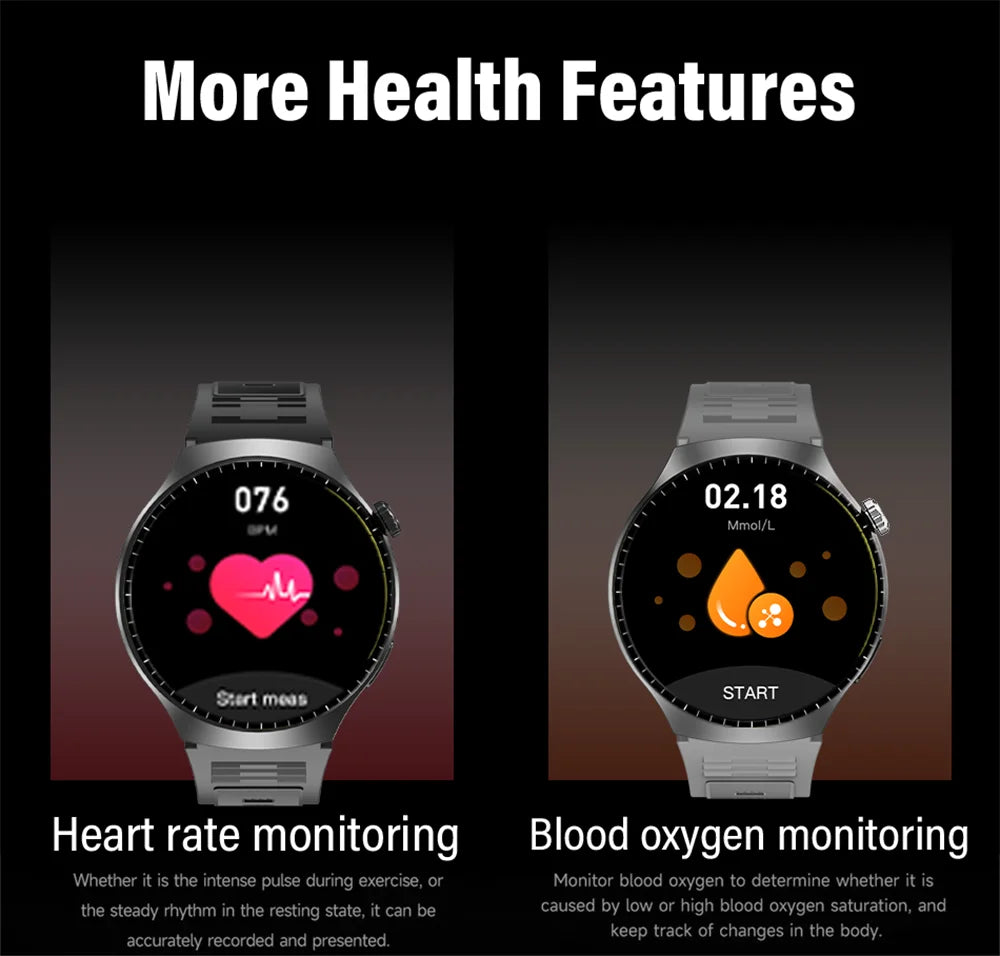 G.L Wear 2025 New Men's Smart Watch HD Display Health Tracking Bluetooth Calling Voice Assistant Sports Smartwatch