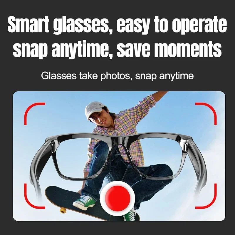 Lenovo AI Smart Glasses 800W Anti Shake HD Camera Video Recording Languages Translation Sunglasses BluetoothMusic Play Man Women