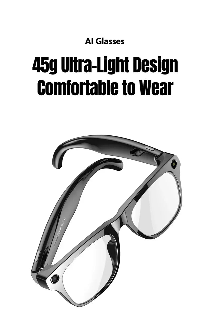 Lenovo 8K HD AI Smart Photochromic Glasses 4K Multifunctional Camera Bluetooth Call Voice Assistant Music Player Translate