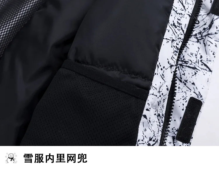 -30 Degrees Winter Thermal Warm Ski Jacket Women Waterproof Windproof Snowboard Coat Snow Costumes Female Skiing Suit 10 Colors