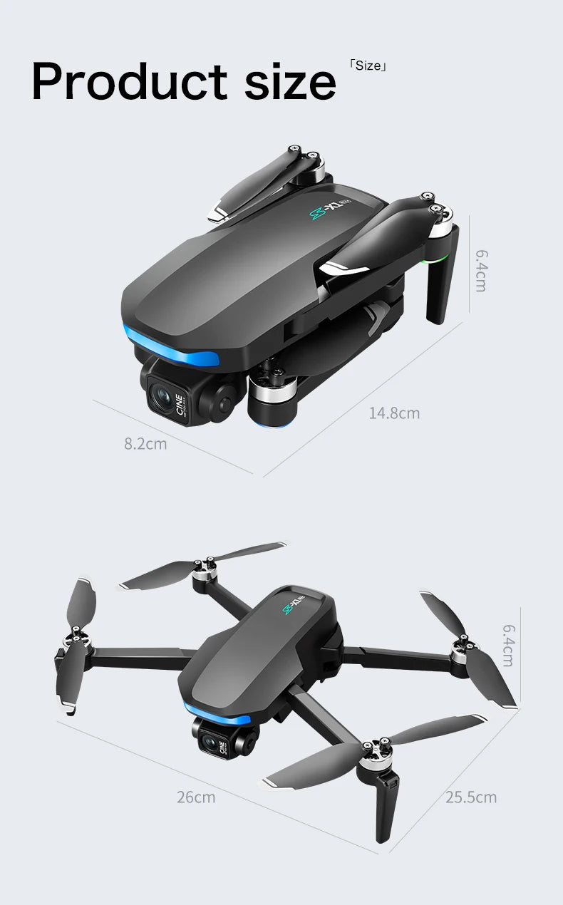 New S-X1 MAX GPS Drone Professional 8K Camera 3-axis Gimbal Aerial FPV Brush with Large Screen Remote Control Folding Quadcopter