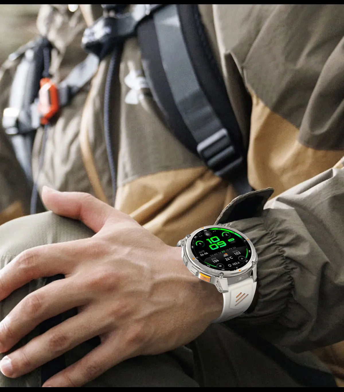 2026 New T-Rex3 Ultra 1100Mah Military Smart Watch Men 1.7"AMOLED GPS Path 5ATM Waterproof Compass LED Flashlight Smartwatch iOS