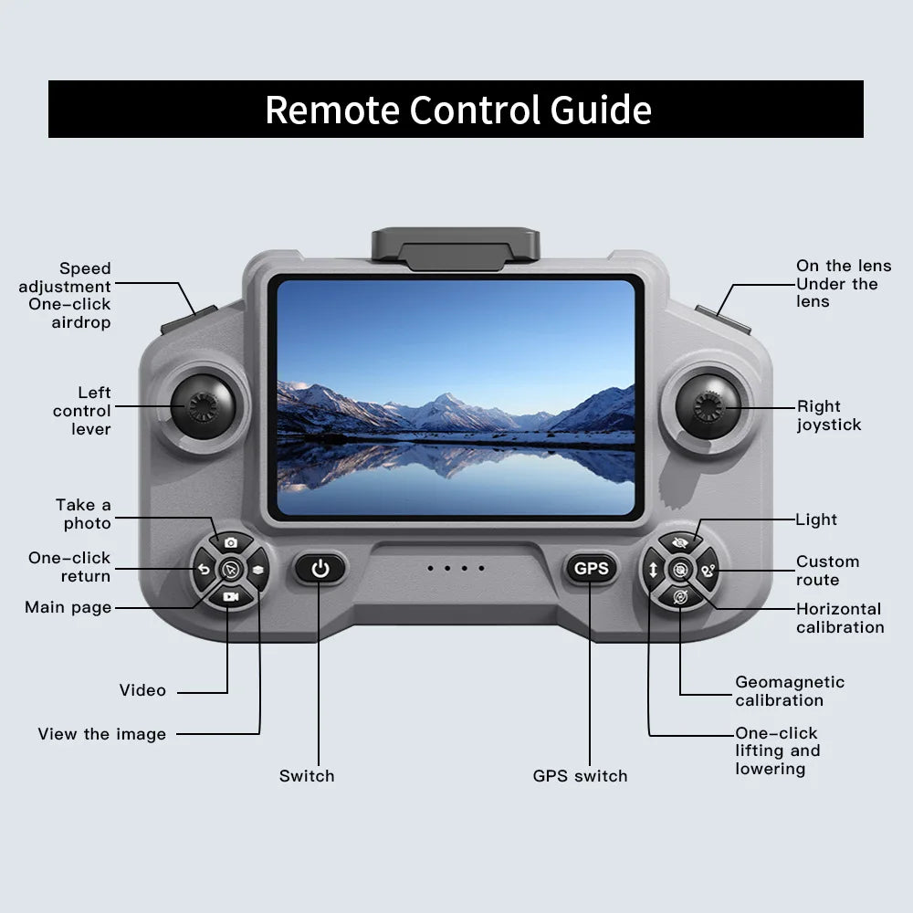 AE20 Drone Remote Control Brushless Motor Screen Lifting Obstacle Avoidance GPS Intelligent Positioning Remote Control Aircraft