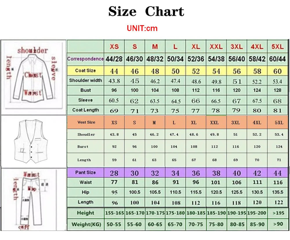 Male Fashion Beaded Suits Long For Wedding 3 Piece Set Single Breasted Prom Blazers Customized Man Banquet Party Tuxedos Outfit
