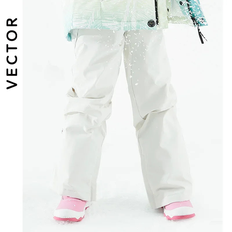 VECTOR Ski Pants Boys Girls Children Outdoor High-quality Windproof, Waterproof and Warm Snow Winter Ski Snowboard Pants Brand