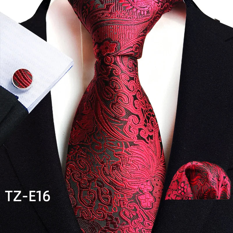 Luxury Men Tie Gold Paisley Necktie Set For Man Brand Business Daily Wear Gift Fit Wedding Workplace Suit Accessories Wholesale