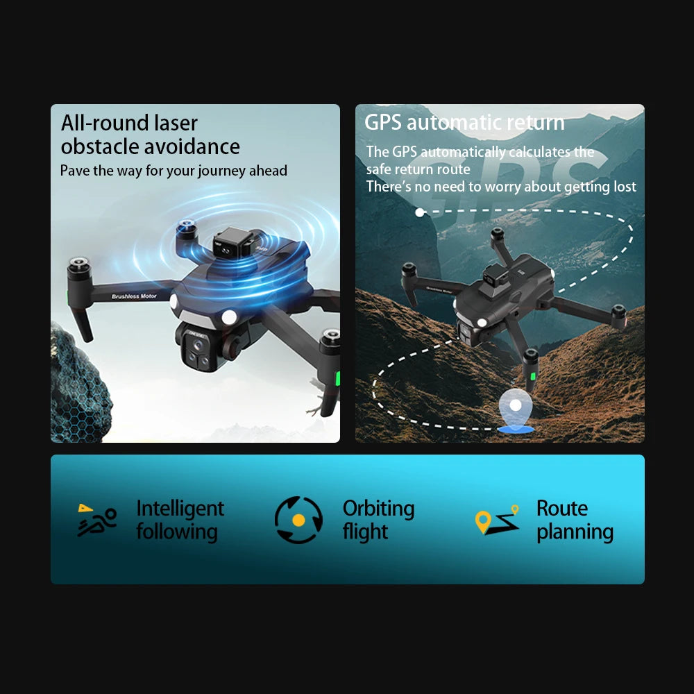 A1R 3S Original 8K Drone 4K Professional 5G GPS 360° Laser obstacle avoidance Brushless Foldable Quadcopter RC Distance 3KM Dron