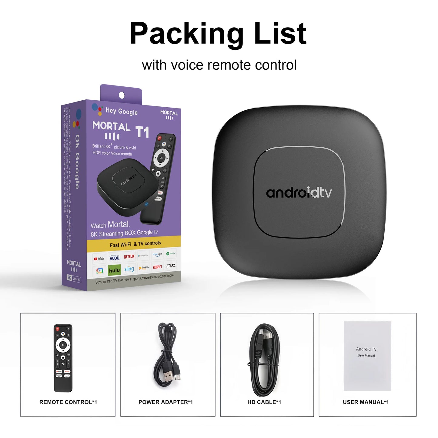 2025 mortal T1 Android16 Smart Home Theater TV Box Rockchip RK3518 Support Bluetooth5.4 Google Assistant Streaming Player WiFi 6