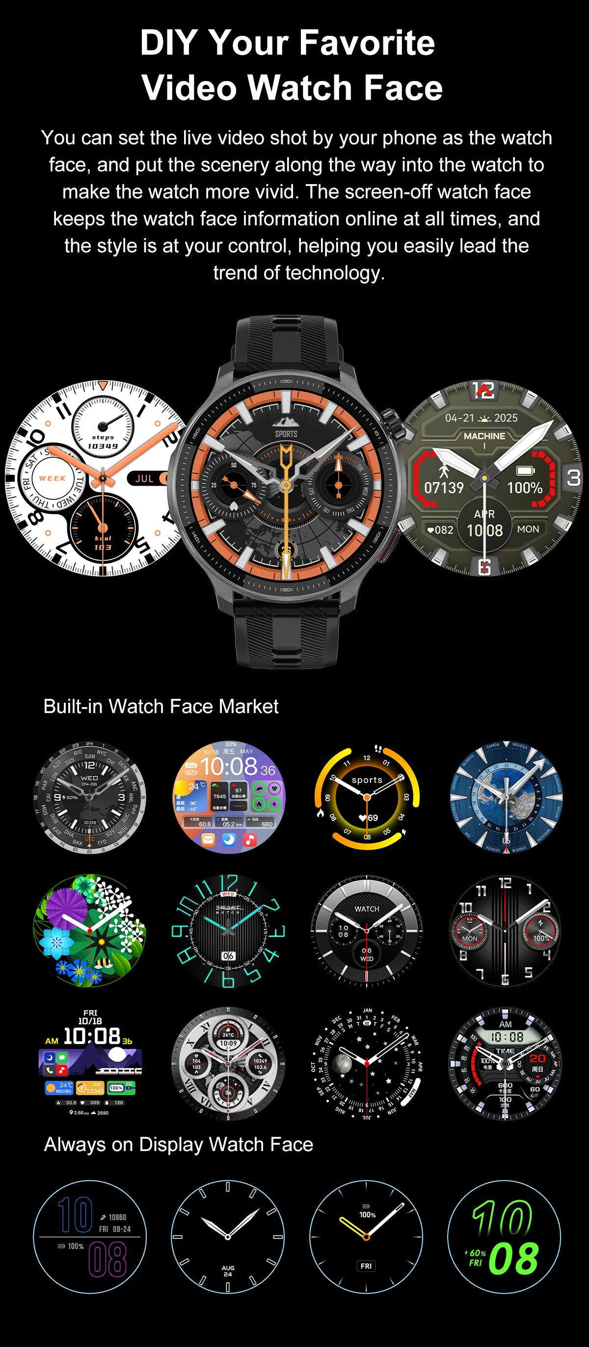 Newly T-Rex3 Ultra 4GB Memory GPS Sports Smart Watch Offline Map 1.43" AMOLED Display 3ATM Flash Charge Fitness Call Smartwatchs