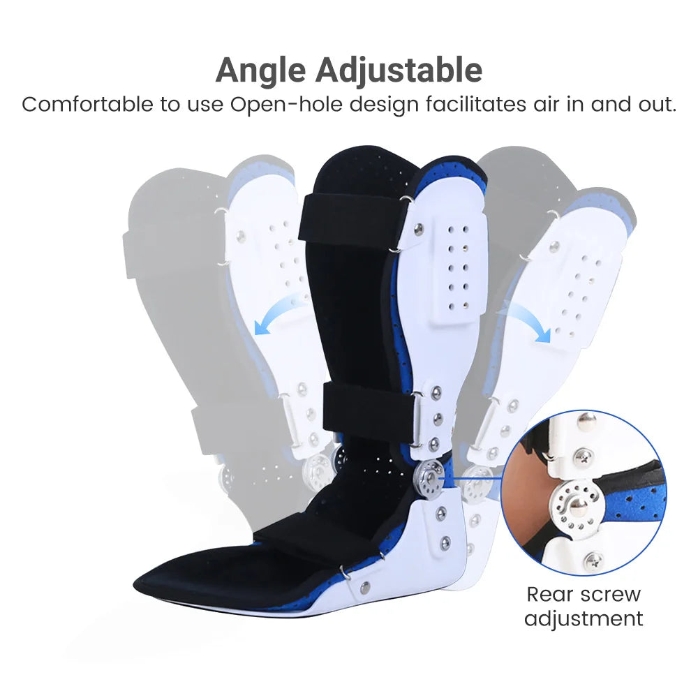 Adjustable Ankle Brace Foot Drop Corrector Ankle Joint Fixation Varus Valgus Calf Fracture Fixer Breathable Leg Feet Support