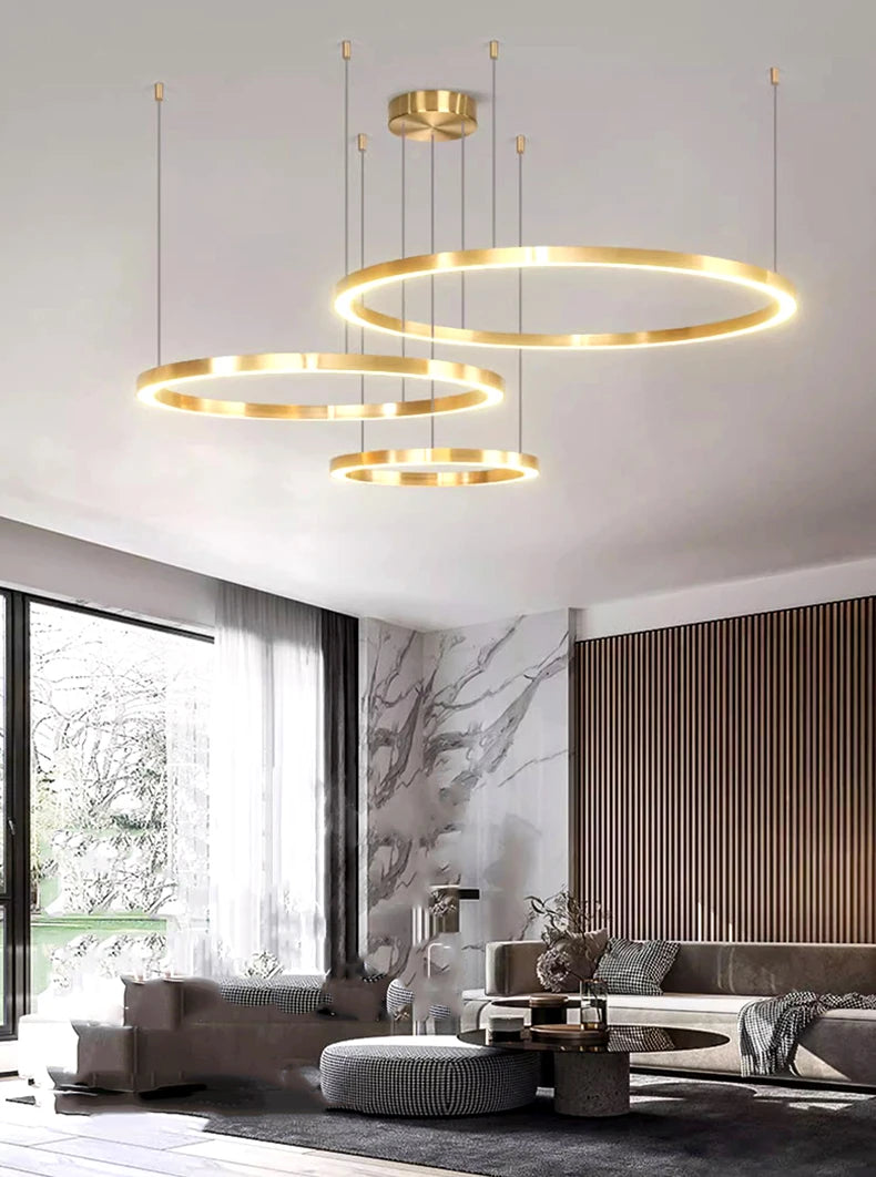 Modern home decor ring led lights pendant light lamps for living room Chandeliers for dining room hanging light indoor lighting