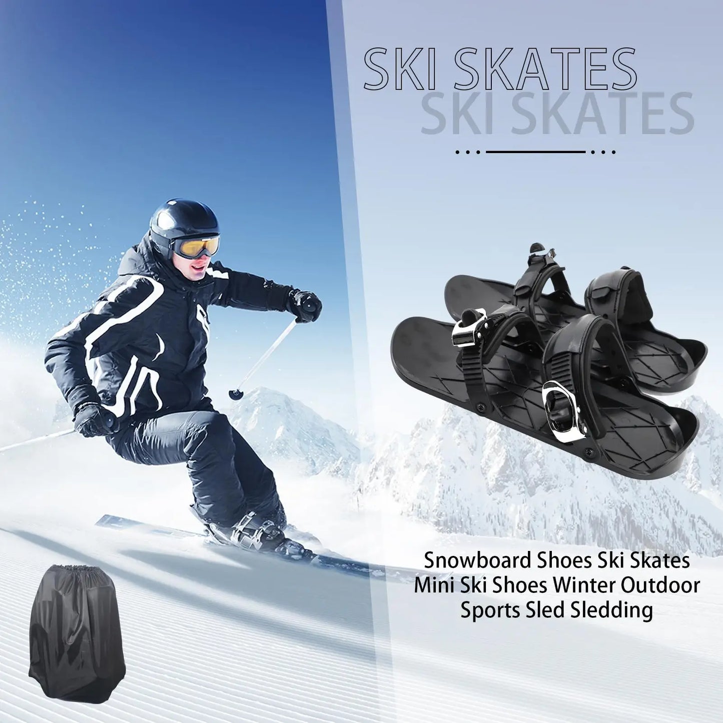 Winter Ski Boots Breathable Snow Boots Ice Skating Shoes for Beginners Adults Cold Weather Outdoor Sports Snowboarding Gear