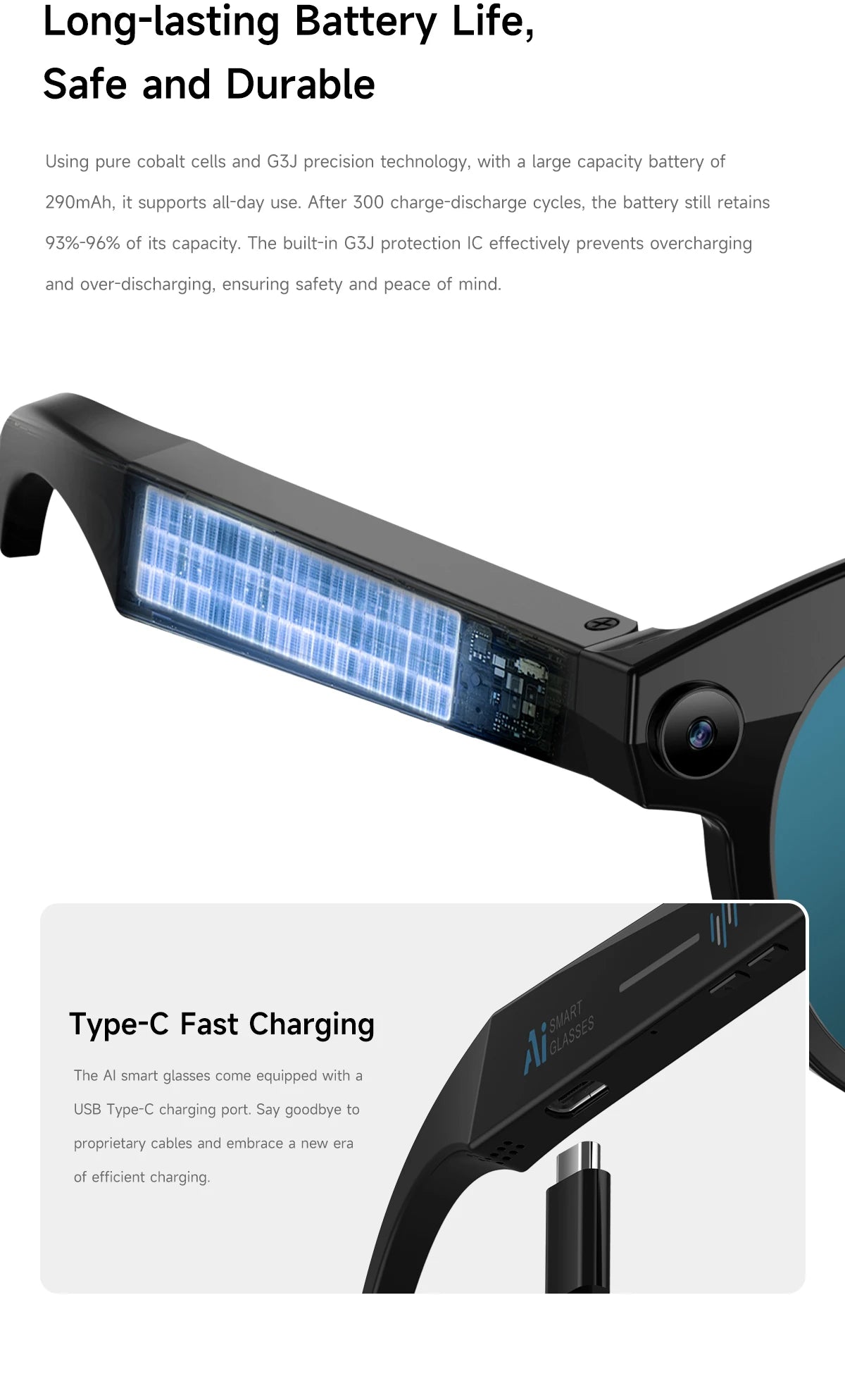 2025 AI Smart Glasses New Interaction With Camera Photo Video Record Translation Music Smart Sunglasses Bluetooth Call Headphone
