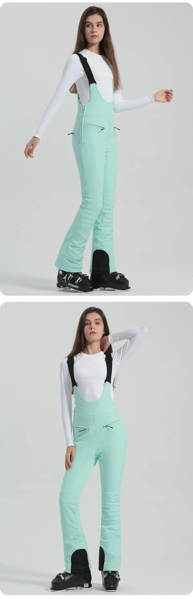 Winter New Skiing Pants 2025 Female Slim Snow Trousers Women Sport Windproof Ski Overalls Outdoor Mountain Snowboard Jumpsuits