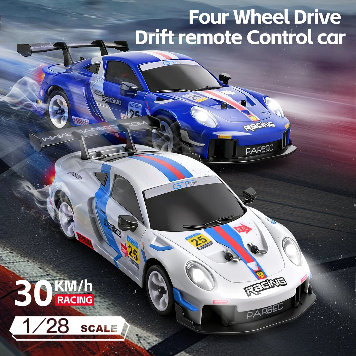 WLtoys 284191 284019-A Upgraded Gyro 1/28 RC Drifting Car 4WD High Speed Radio Control Model 2.4G Drift Racing Vehicle Mini Gift