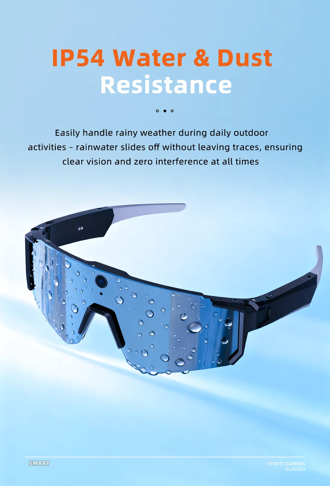 New Outdoor Sport 4K Anti-shake Camera Smart Glasses Men 1200P Video Recording Take Photo Waterproof Sandproof Sunglasses Women
