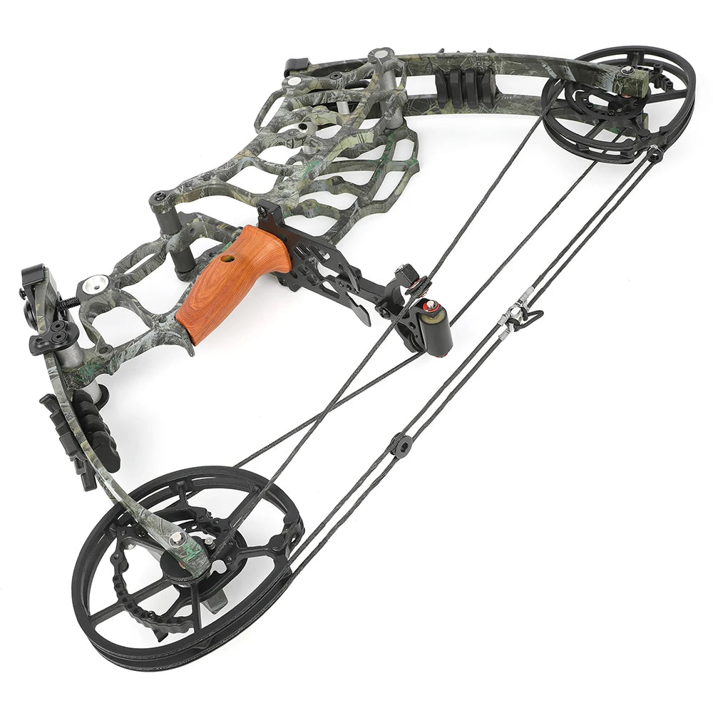 30-60lbs Compound Bow Shooting Steel Ball 420fps Dual Purpose Bow Archery Arrow 80% Let off for Right Hand Car Hunting Bow