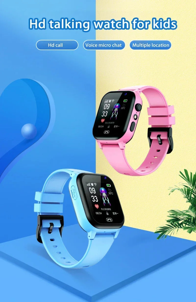 Lenovo Kids Smartwatch 4G Wifi GPS SOS Location Video Call Analogue Card Waterproof Watch Camera Boys Girls Upgrade New Watch