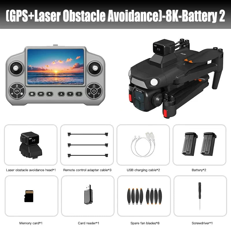 New A1R 3S GPS Drone 4K Professional 5G WIFI 360° Laser obstacle avoidance Brushless Foldable Quadcopter RC Distance Dron Toys
