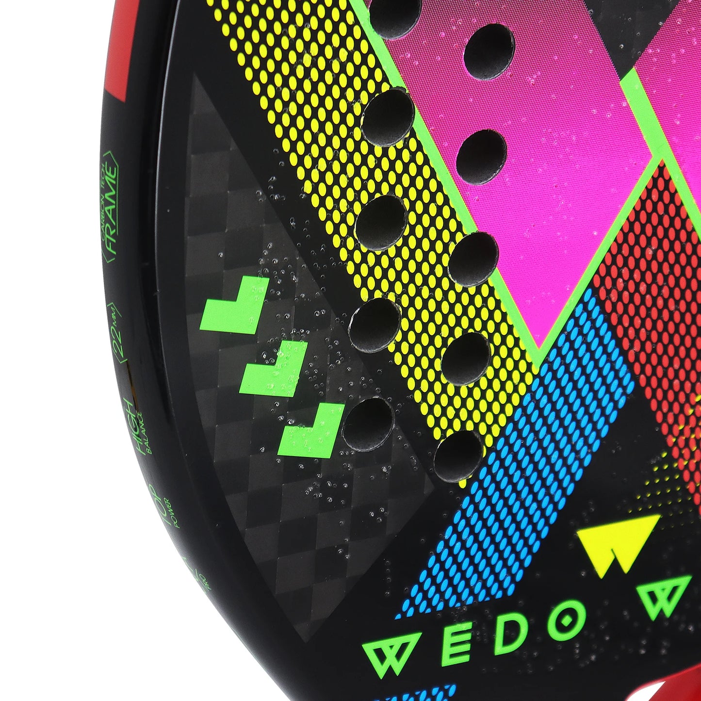 Pro-Grade Beach Tennis Racket - Carbon Fiber Material, Precision Drilled Holes & Frosted Rough Surface